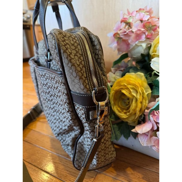 Coach Mini Signature Hudson Computer Laptop Business Briefcase Bag #70058 (pu160 - Picture 6 of 11